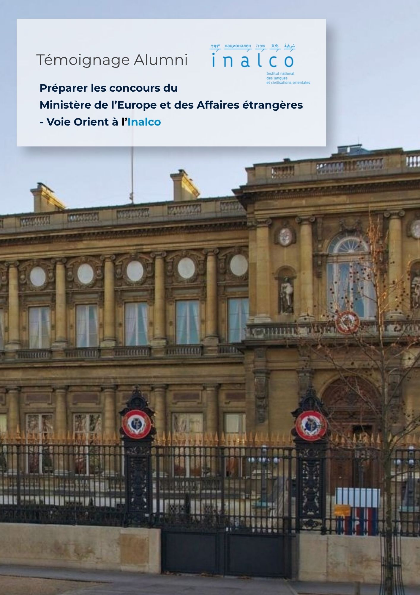 témoignage alumni préparation aux concours MEAE Inalco